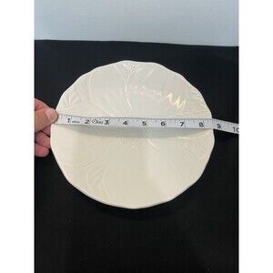 Mikasa Flower Basket White EE900 Vintage 8.5” Salad Plate Embossed Rim Japan